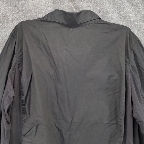 JMS Just My Size Button Up Womens Shirt Size 3X Black Long Sleeve - Picture 6 of 10